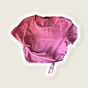 Ambiance pink crop top XL